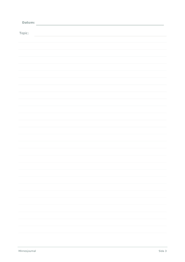 Minnesjournal