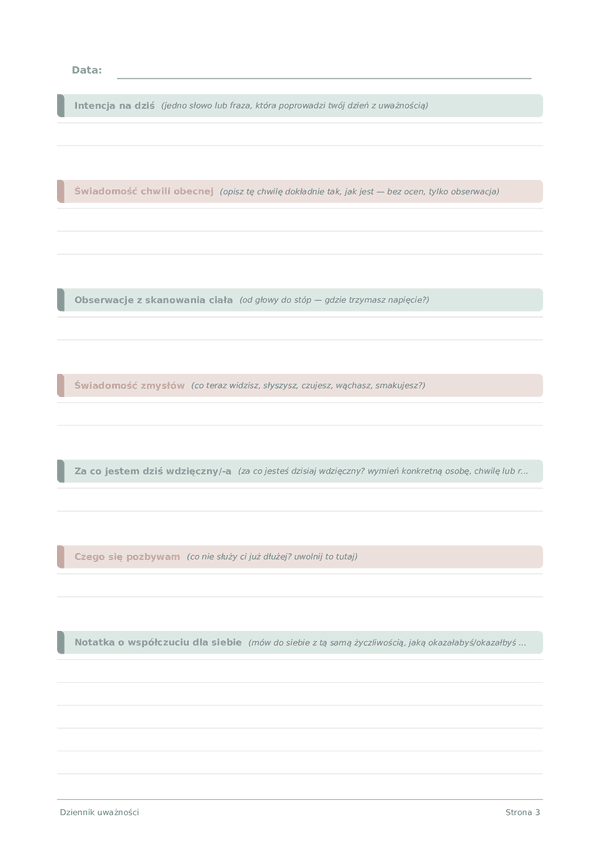 Dziennik uważności