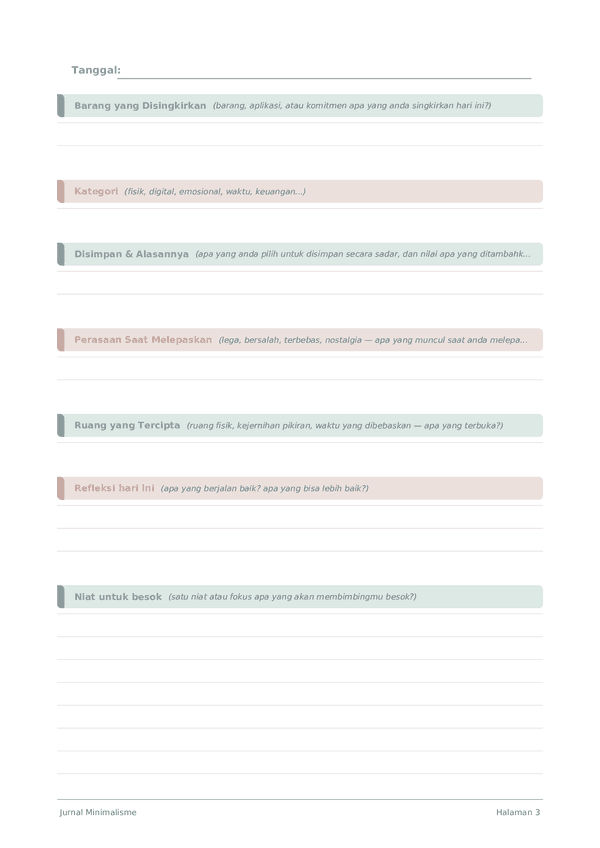 Jurnal Minimalisme