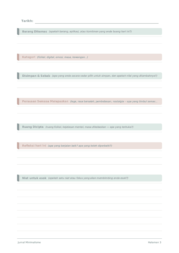 Jurnal Minimalisme
