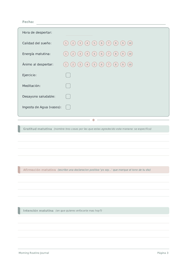 Morning Routine Journal