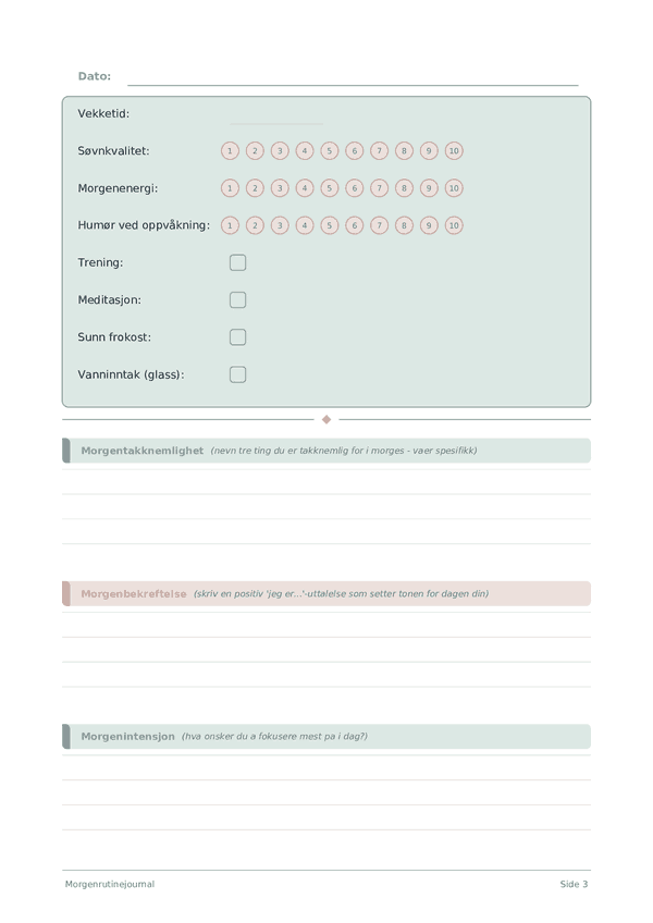 Morgenrutinejournal