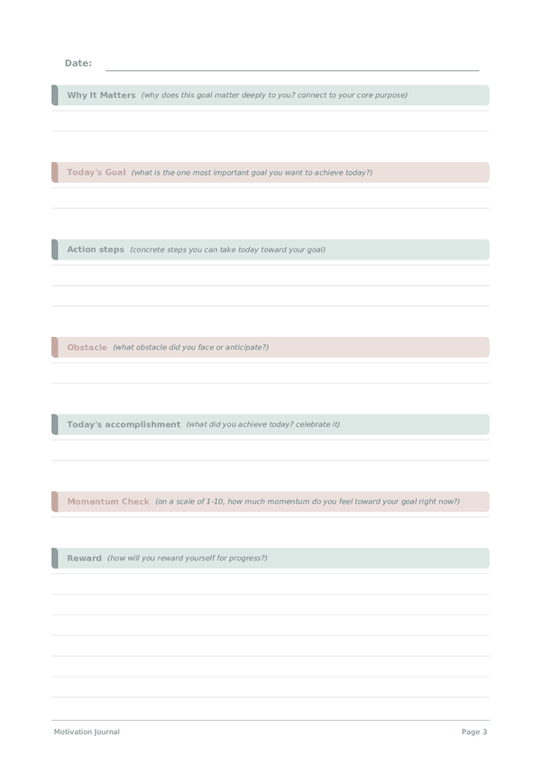 Motivation Journal