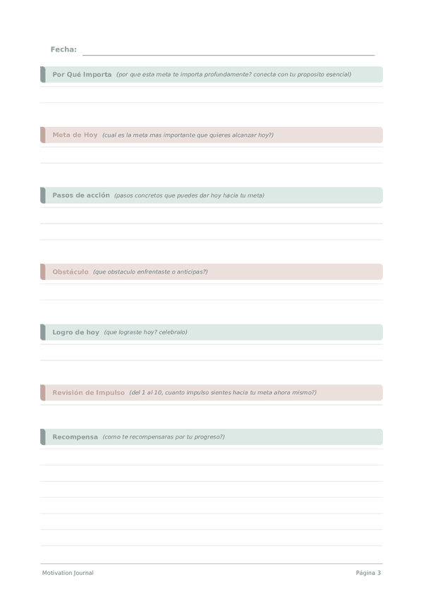 Motivation Journal