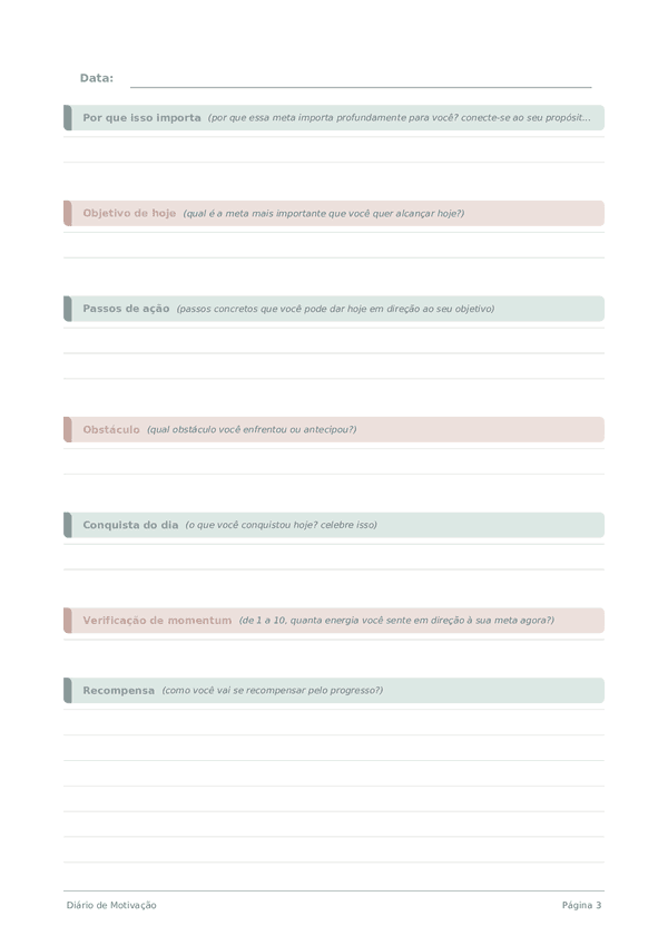 Diário de Motivação