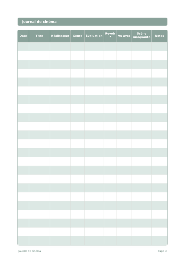 Journal de cinéma