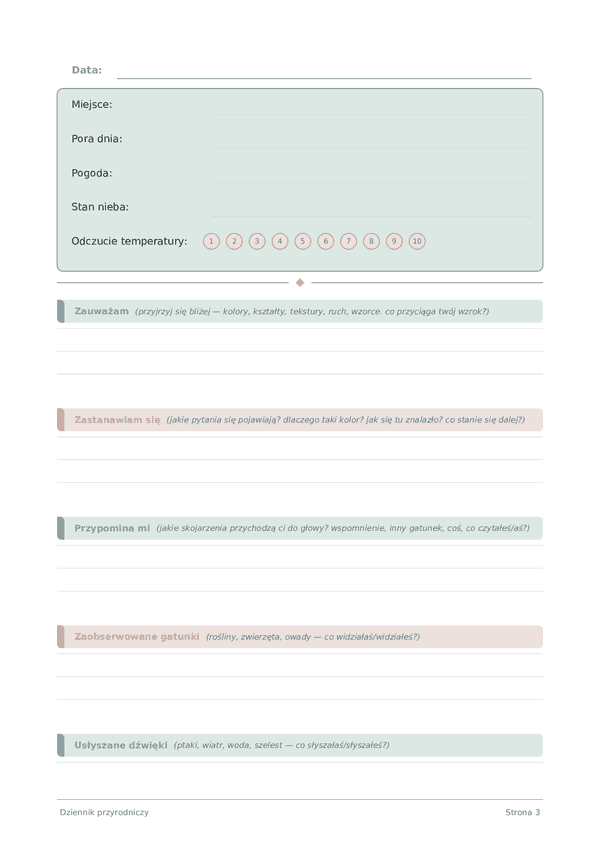 Dziennik przyrodniczy