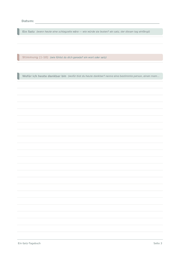 Ein-Satz-Tagebuch