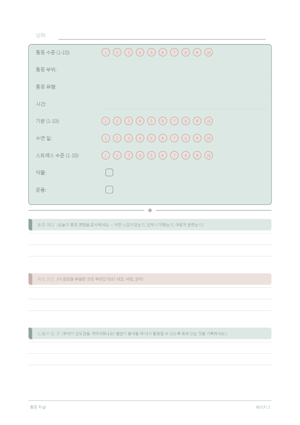 통증 저널