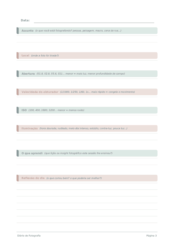 Diário de Fotografia