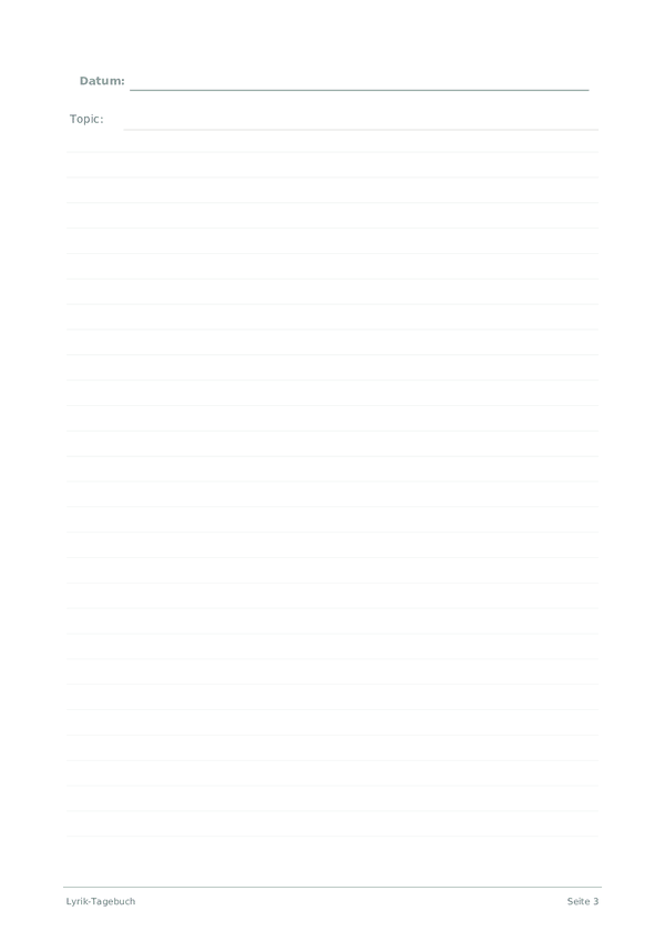 Lyrik-Tagebuch