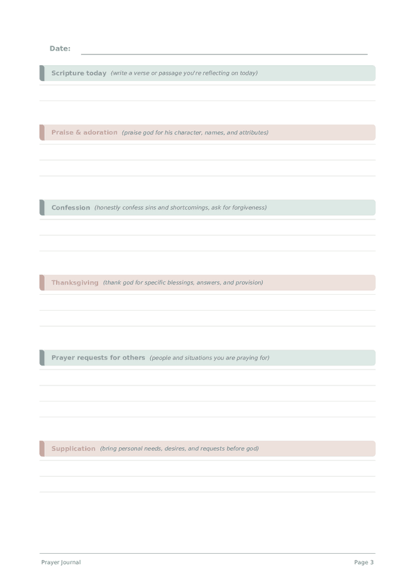 Prayer Journal