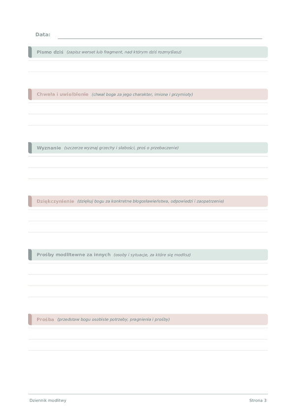 Dziennik modlitwy