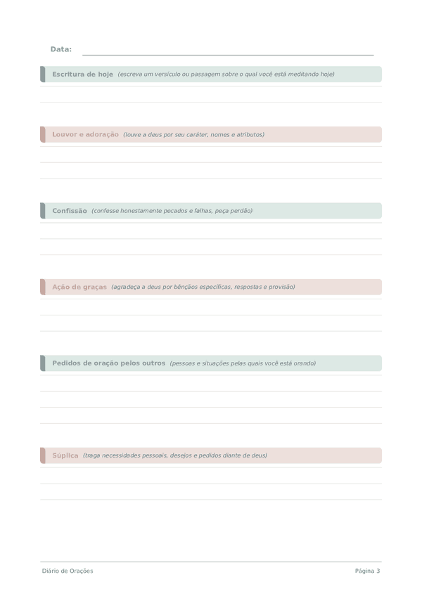 Diário de Orações