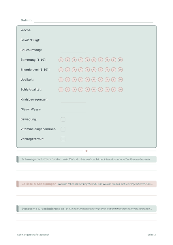 Schwangerschaftstagebuch