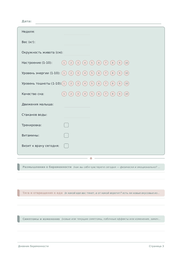 Дневник беременности