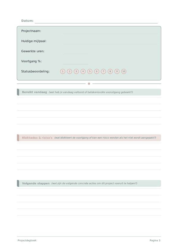 Projectdagboek