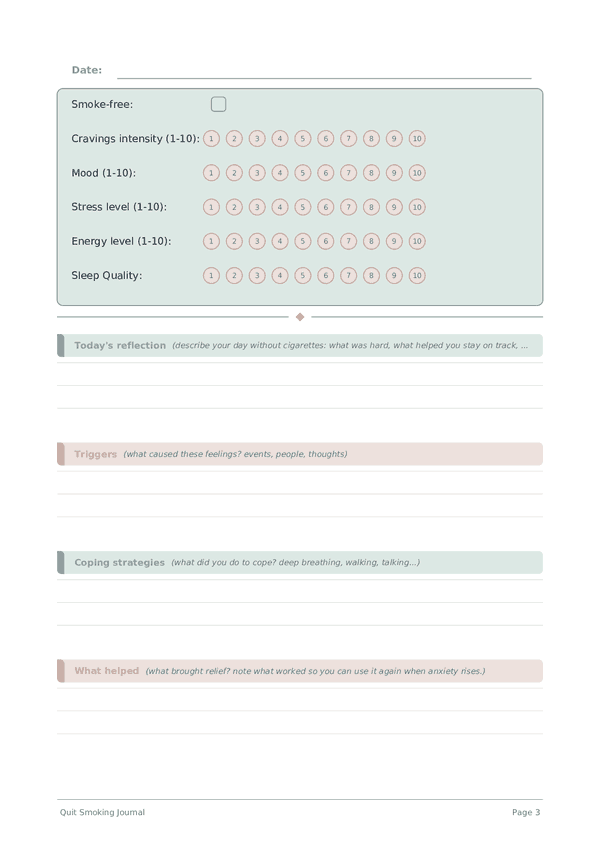 Quit Smoking Journal