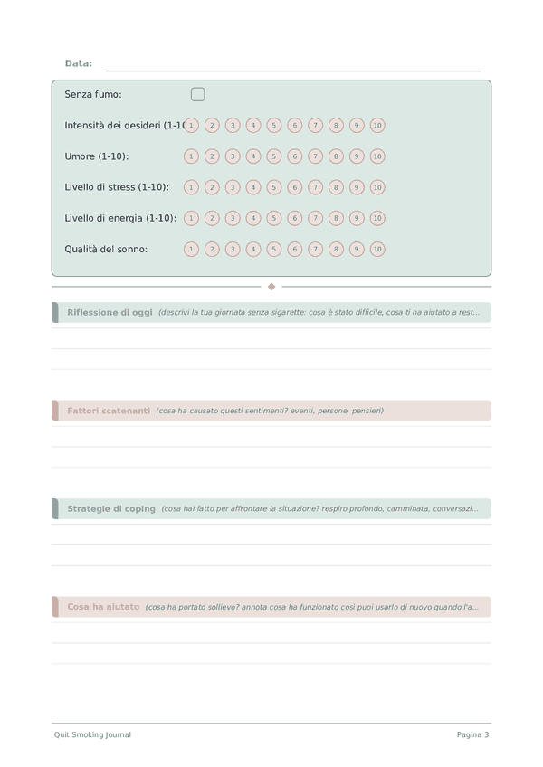 Quit Smoking Journal — anteprima pagina