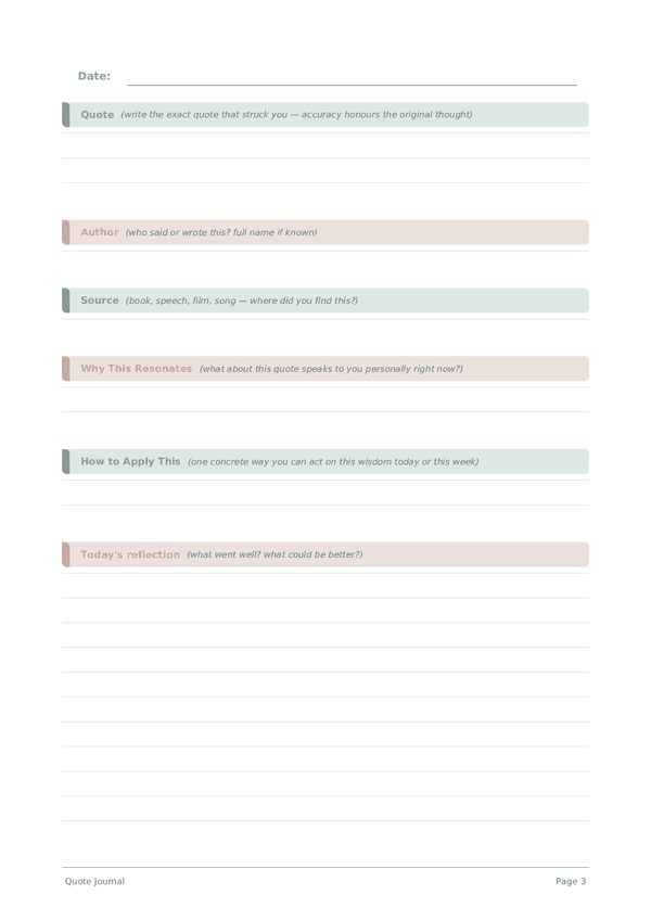 Quote Journal