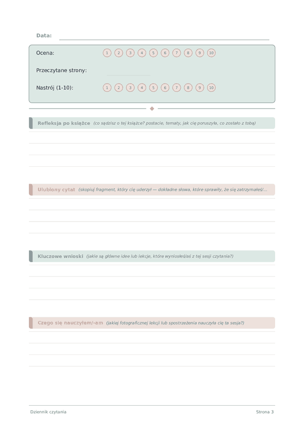 Dziennik czytania