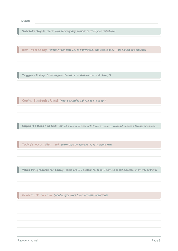 Recovery Journal