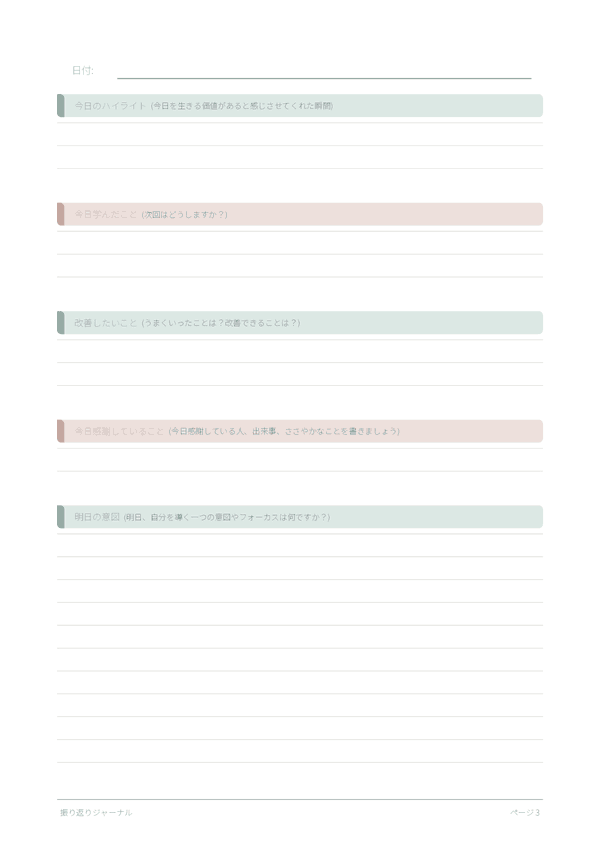 振り返りジャーナル