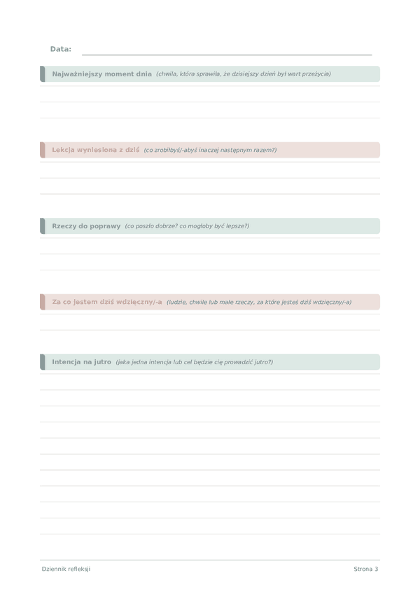 Dziennik refleksji