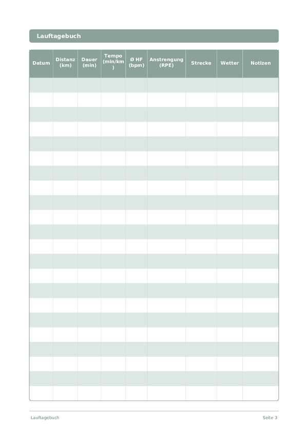 Lauftagebuch