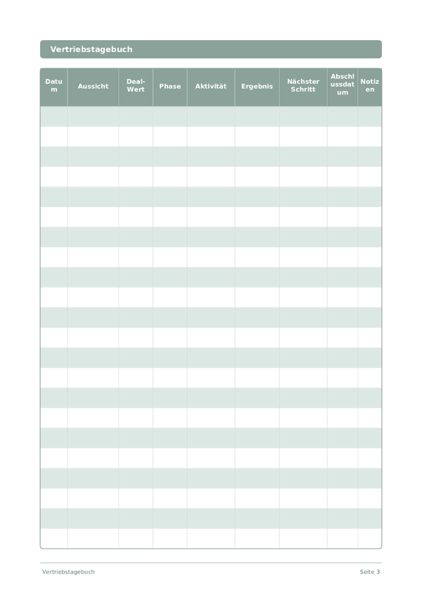 Vertriebstagebuch