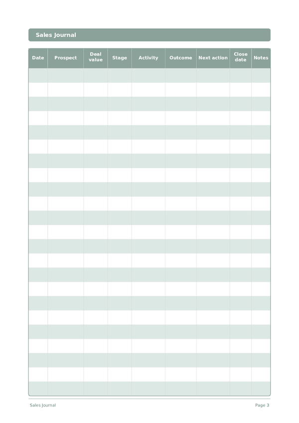 Sales Journal