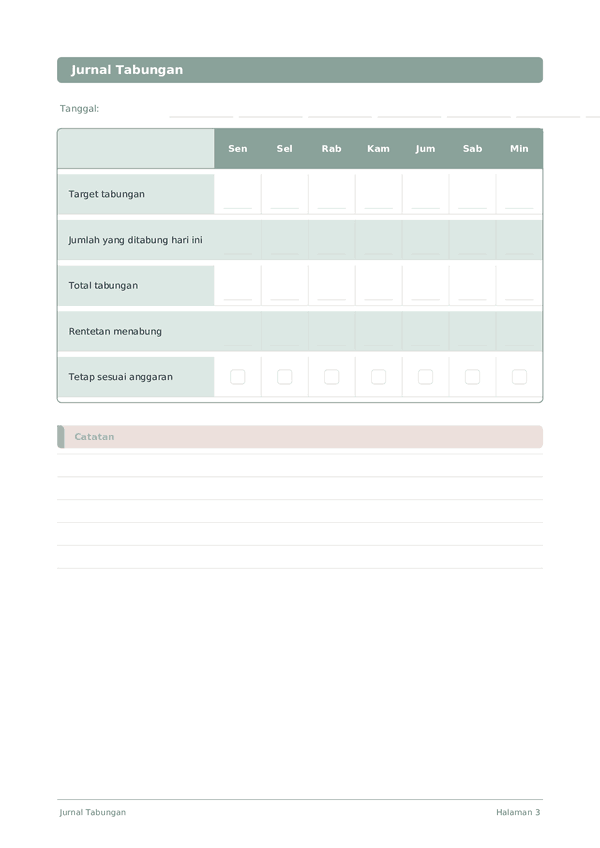 Jurnal Tabungan