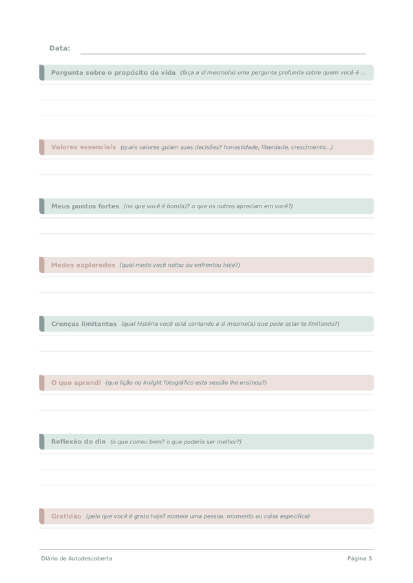Diário de Autodescoberta