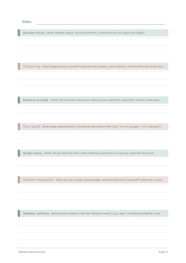 Shadow Work Journal