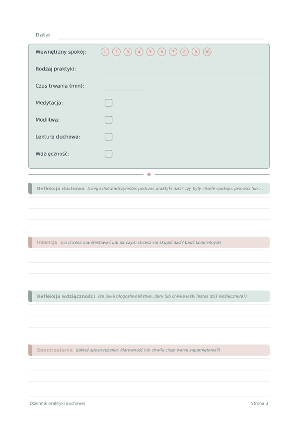 Dziennik praktyki duchowej