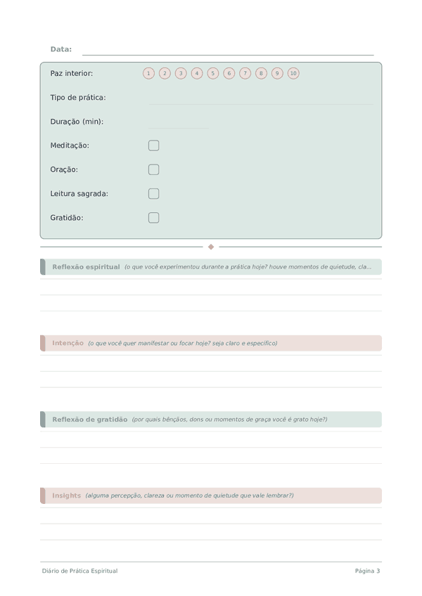 Diário de Prática Espiritual