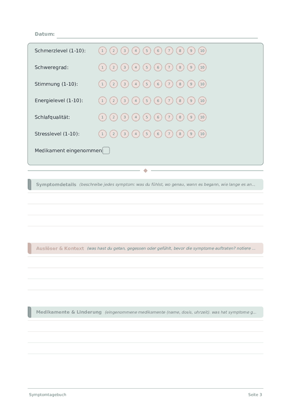 Symptomtagebuch