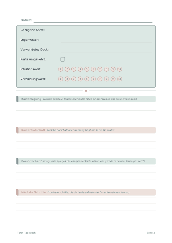 Tarot-Tagebuch