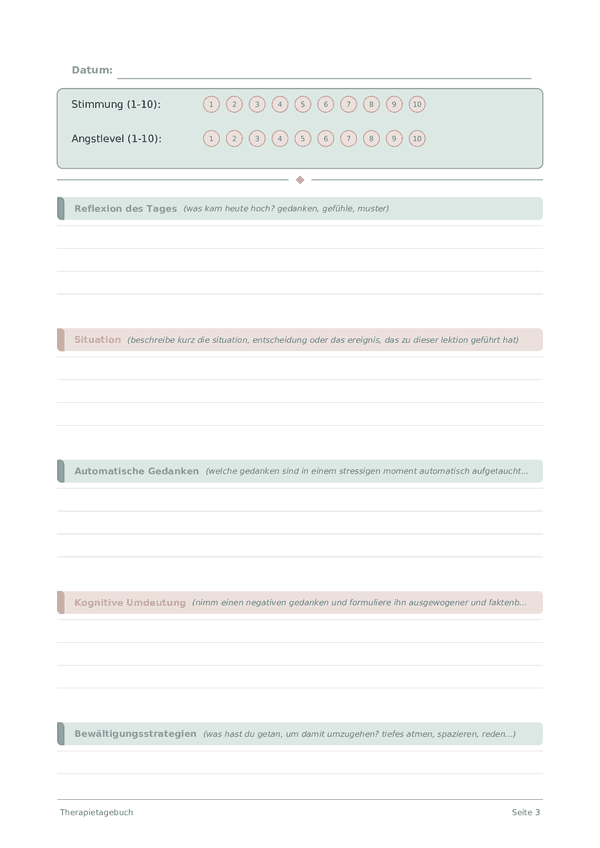 Therapietagebuch