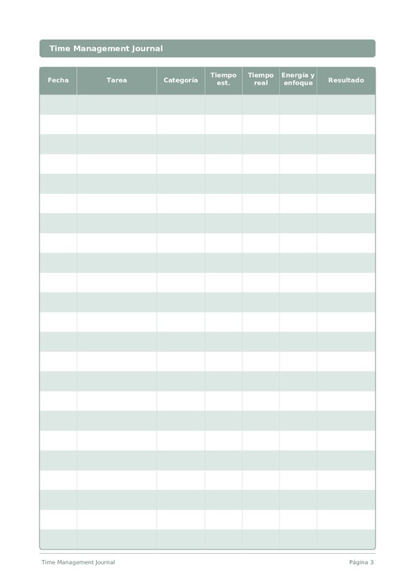 Time Management Journal