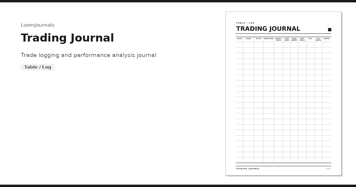 Traders Mind Journal.pdf Free Printable “Trading Journal” Template in PDF Format — LoomJournals