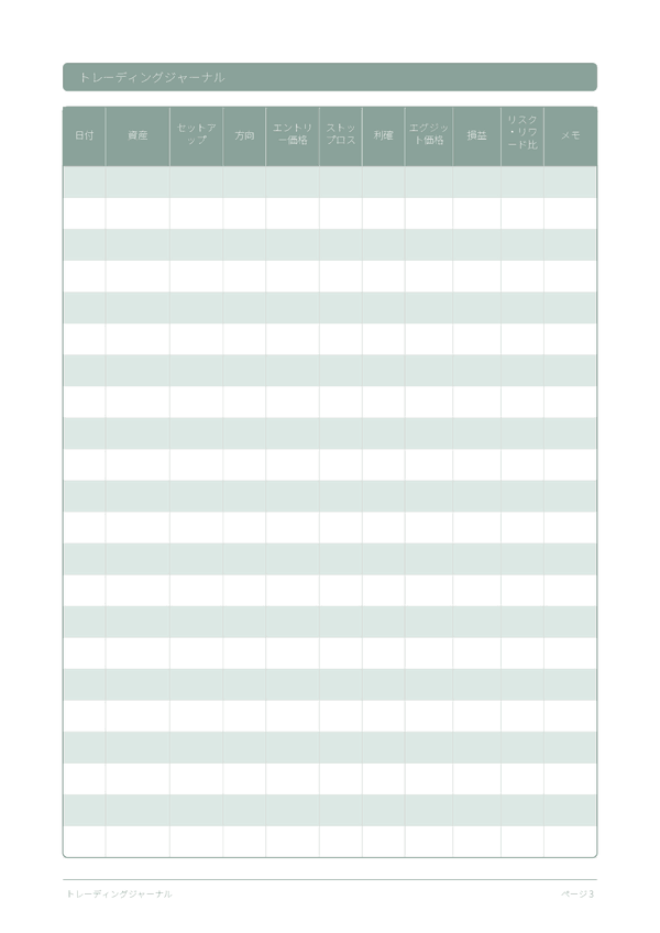 トレーディングジャーナル
