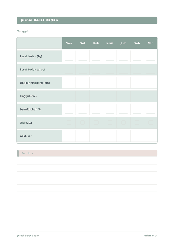 Jurnal Berat Badan