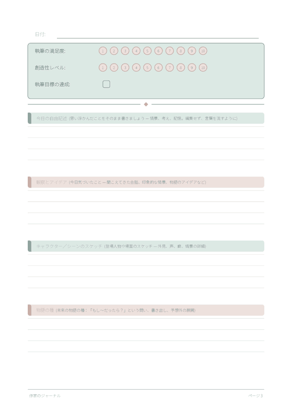 作家のジャーナル